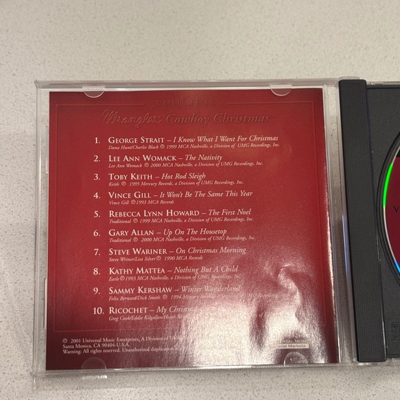 Wrangler Cowboy Christmas Volume IX CD Music George Strait Lee Ann Womack 2001 - Picture 4 of 5